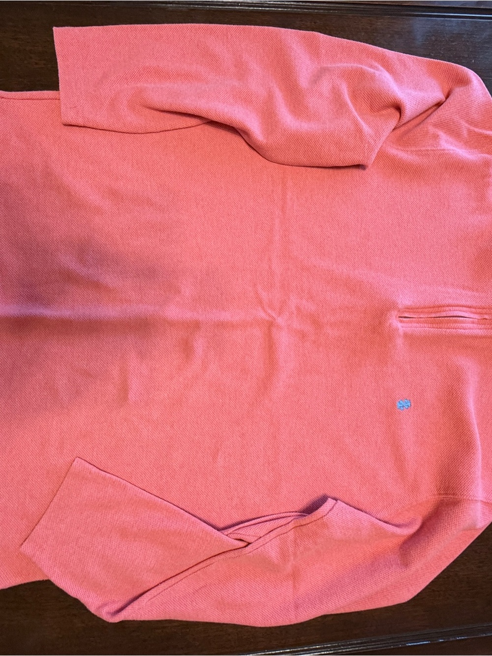 Izod Coral Pink Men's Sweater with Subtle Embroidered Logo